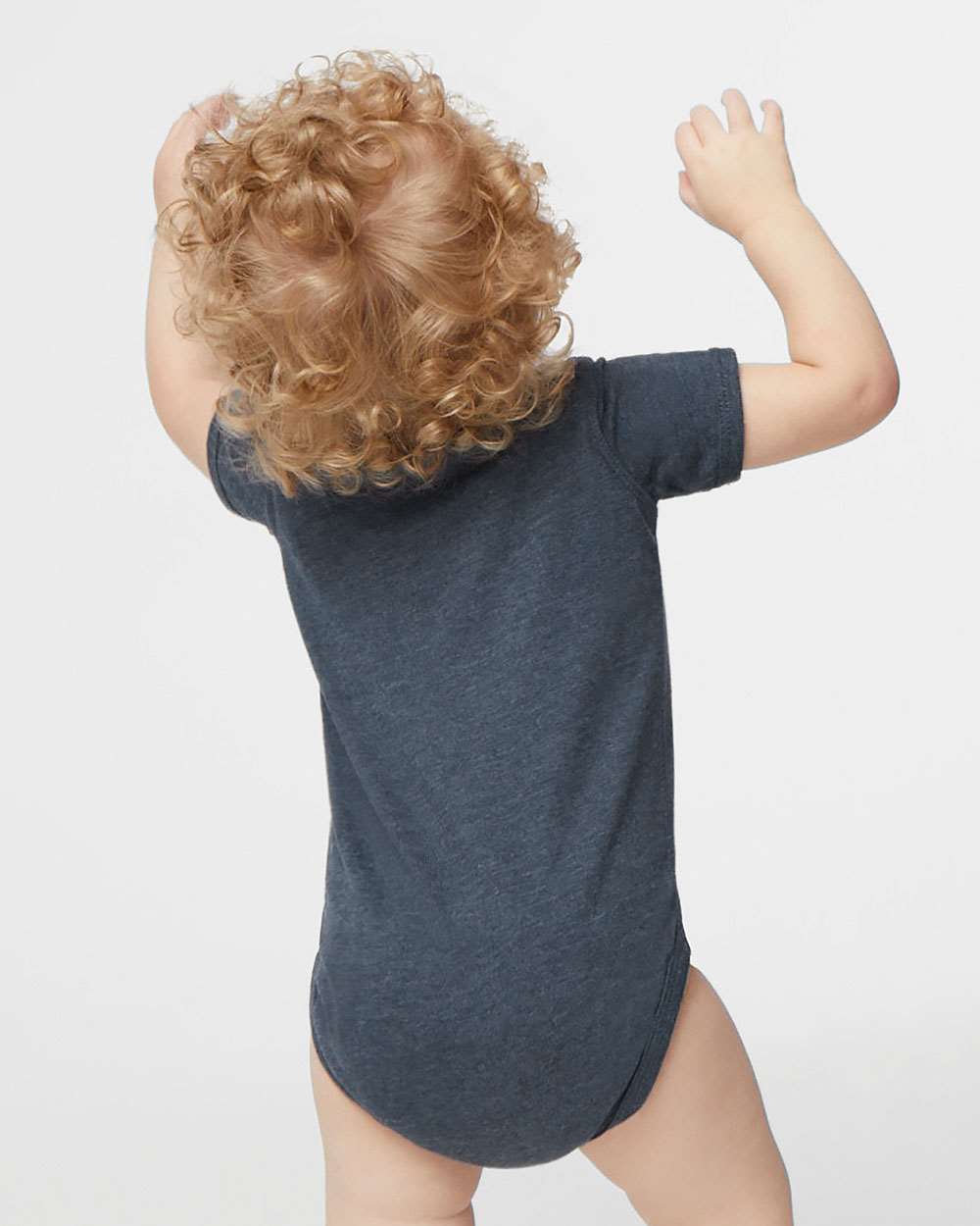Infant Fine Jersey Bodysuit - OnModelBack - B33438201 - Vintage Denim