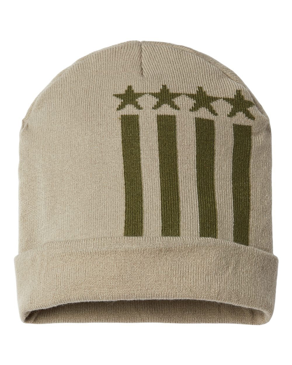 USA-Made Patriotic Cuffed Beanie - styleImage
