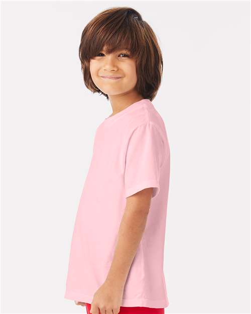 Youth Garment-Dyed T-Shirt - OnModelSide - B36900313 - Cotton Candy