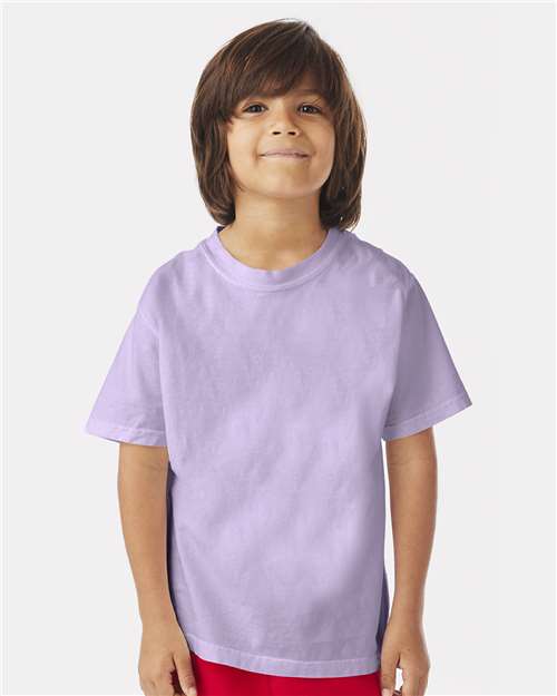 Youth Garment-Dyed T-Shirt - OnModelFront - B36900214 - Future Lavender