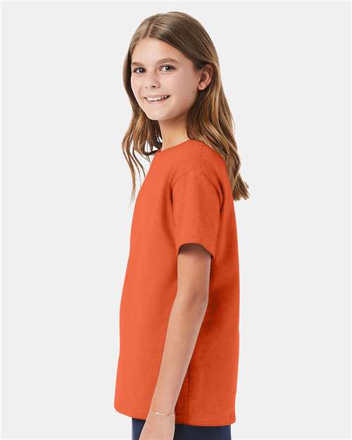 Youth Essential-T T-Shirt - OnModelSide - B31500113 - Texas Orange
