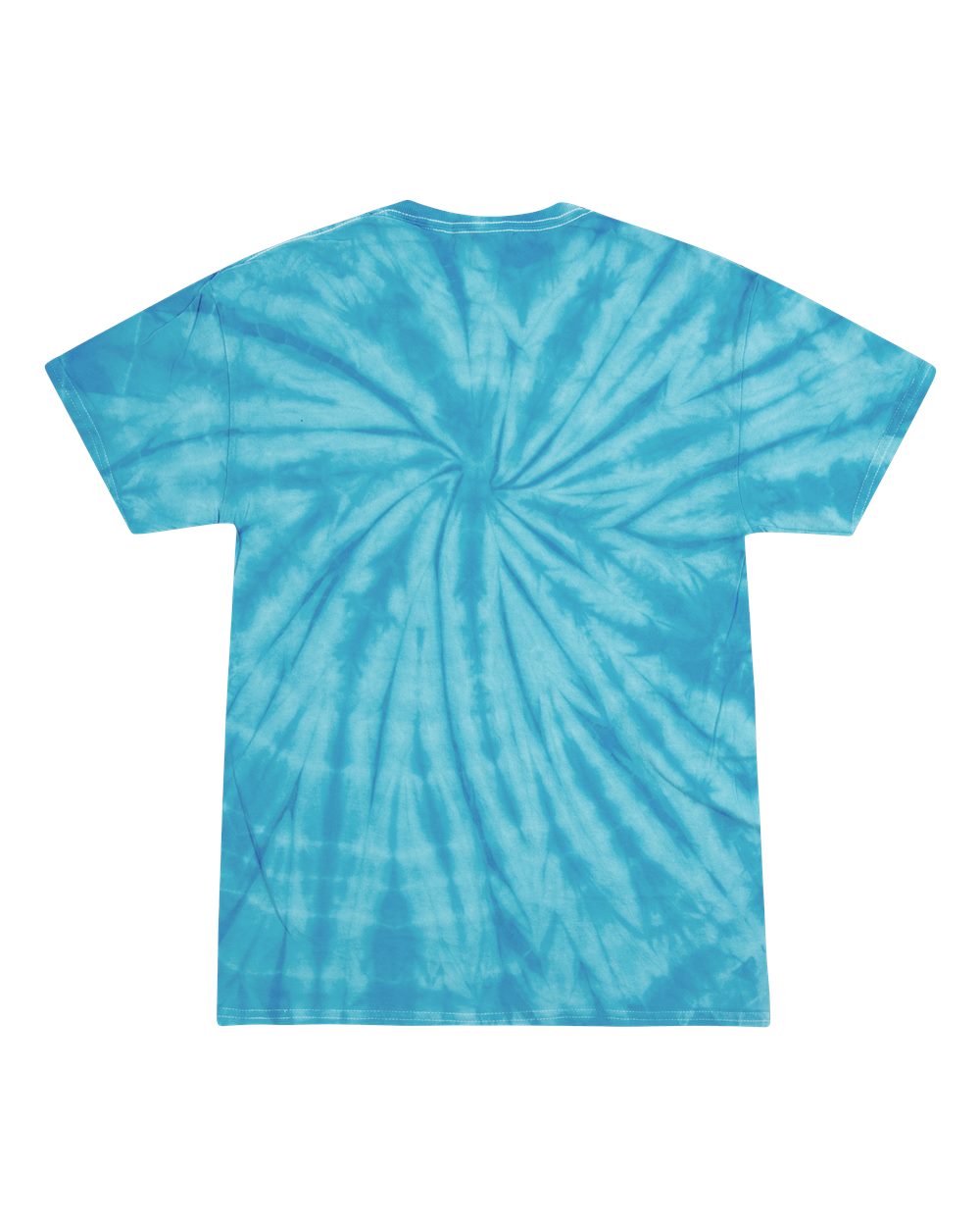 Youth Multi-Color Tie-Dyed T-Shirt - Back - B11002784 - Spider Turquoise