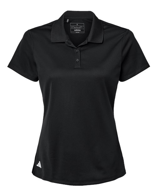 Women's Performance Piqué Polo - Front - B08053502 - Black