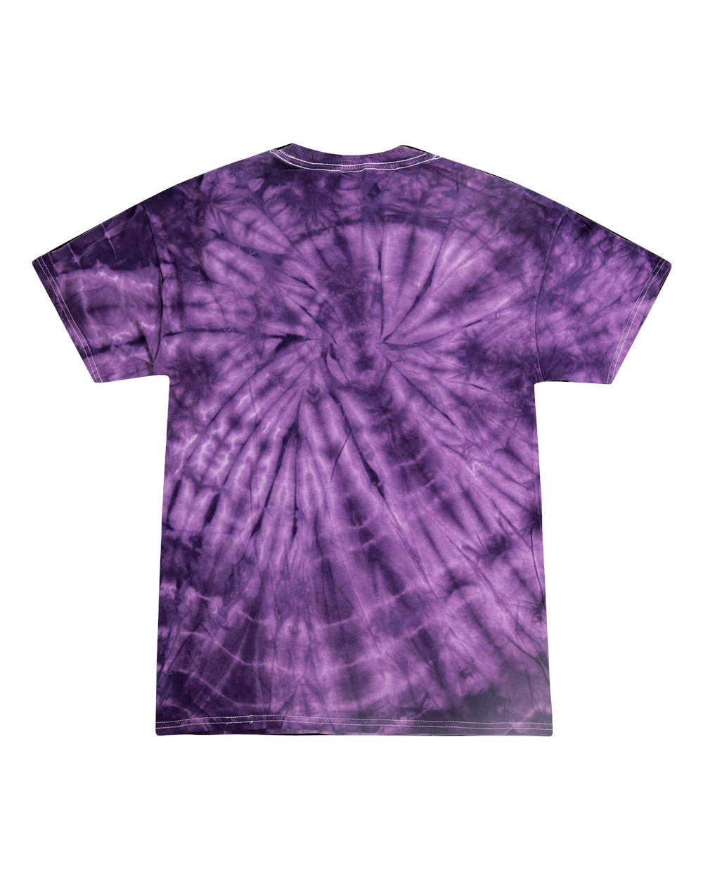 Youth Multi-Color Tie-Dyed T-Shirt - Back - B11002674 - Spider Purple