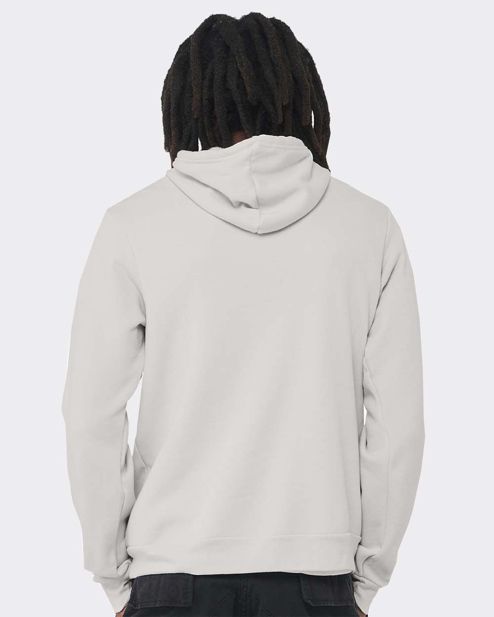 Sponge Fleece Hoodie - OnModelBack - B86306262 - Silver