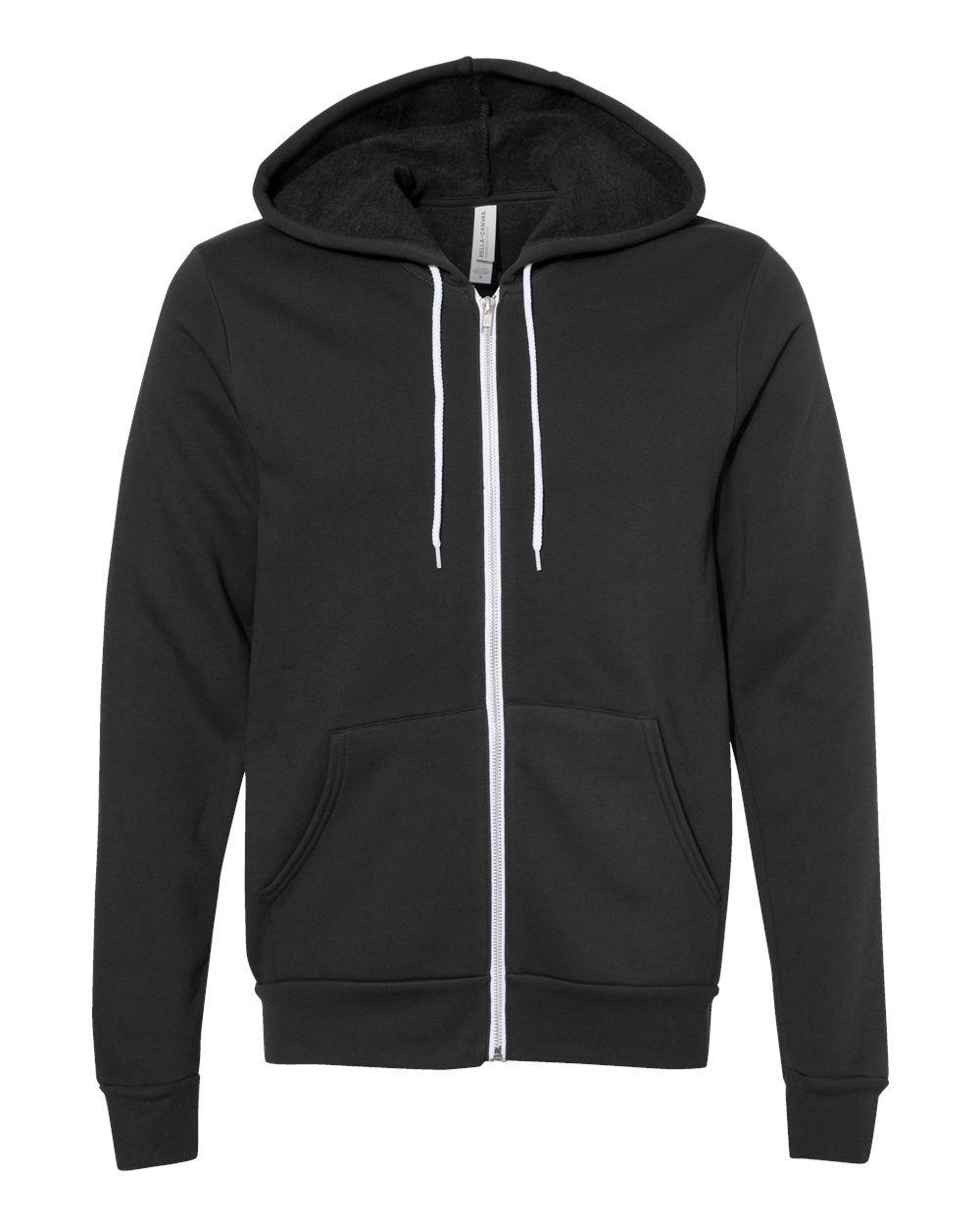 Sponge Fleece Full-Zip Hoodie - Front - B80406222 - Vintage Black