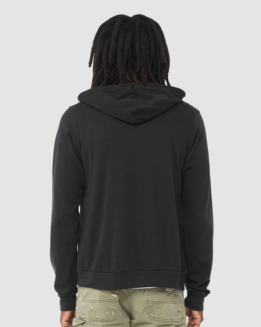 Sponge Fleece Full-Zip Hoodie - OnModelBack - B80406222 - Vintage Black