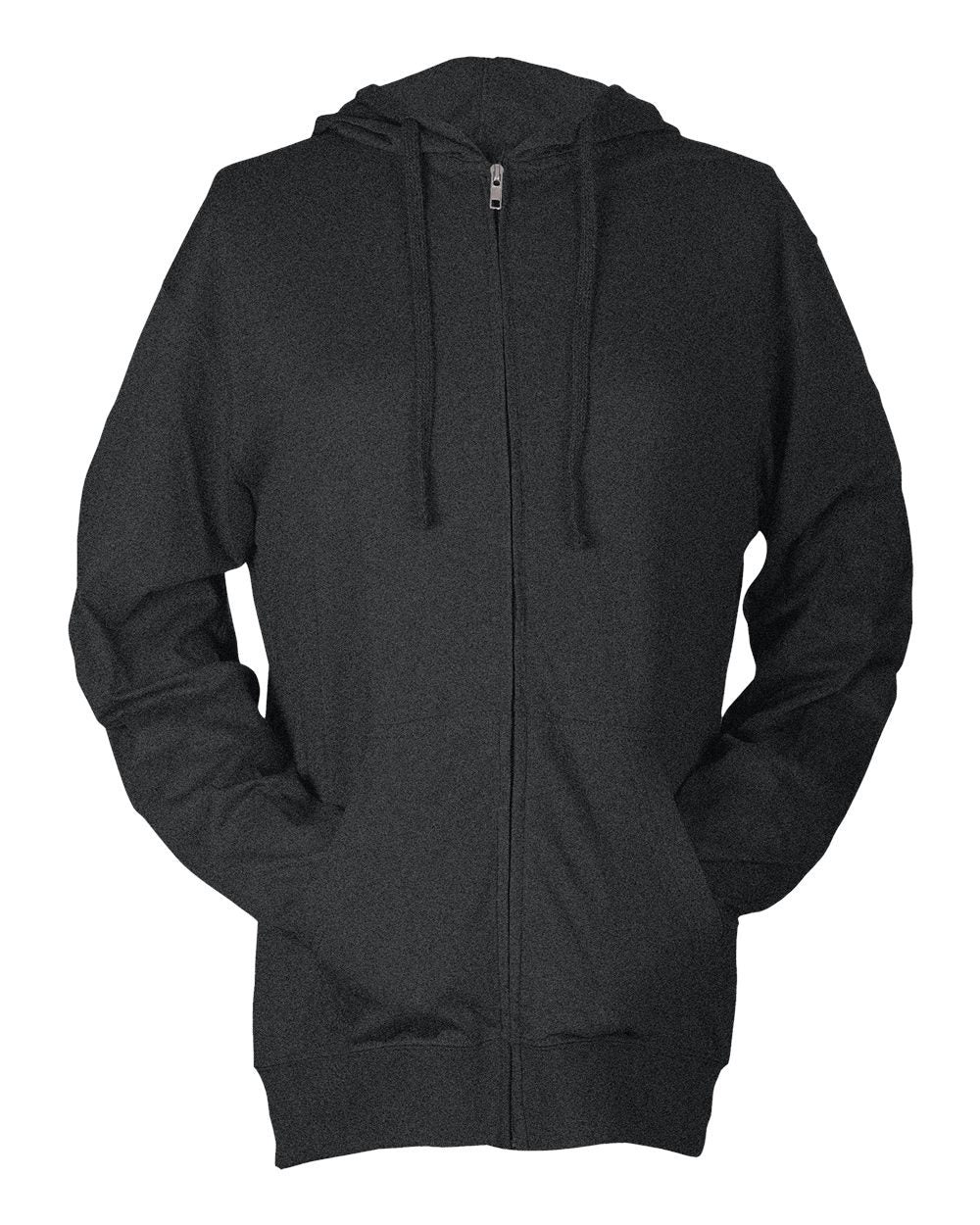 Beach Full-Zip Hooded Long Sleeve T-Shirt - styleImage