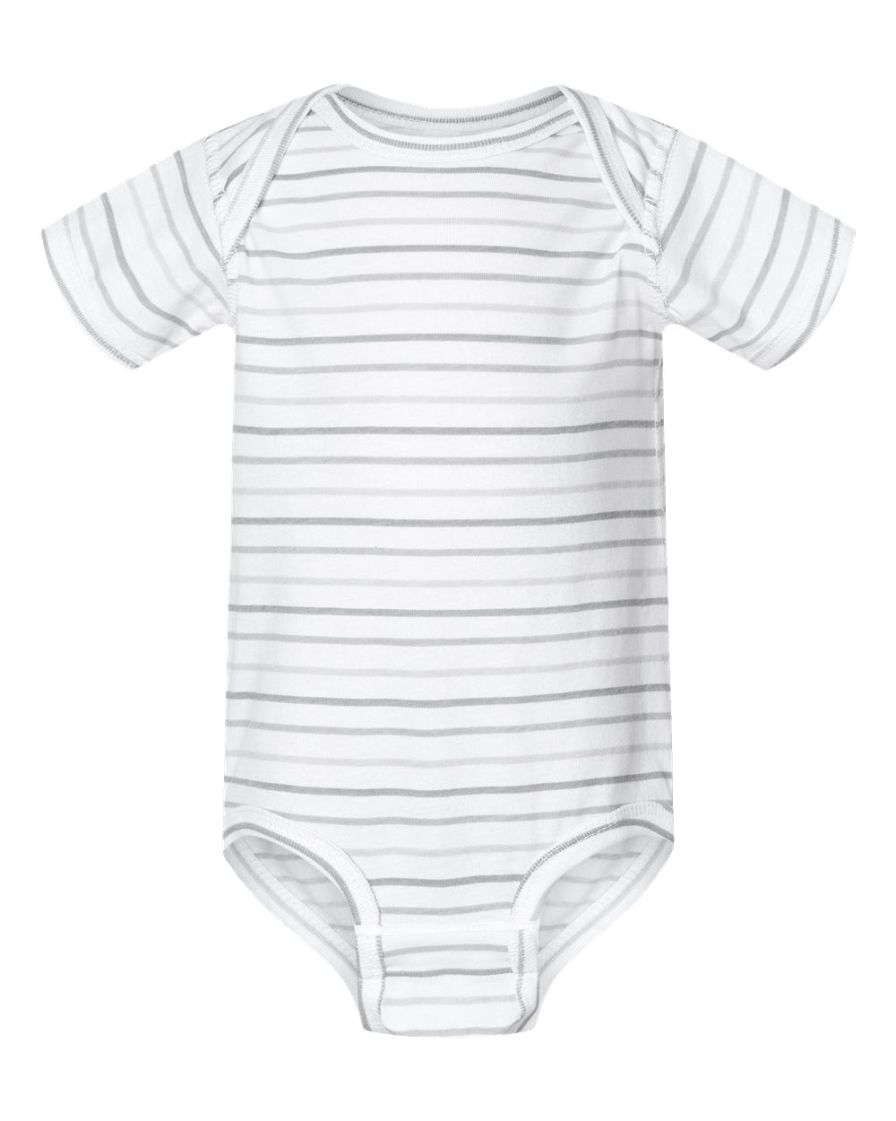 Infant Fine Jersey Bodysuit - Front - B33438461 - Shadow Stripe