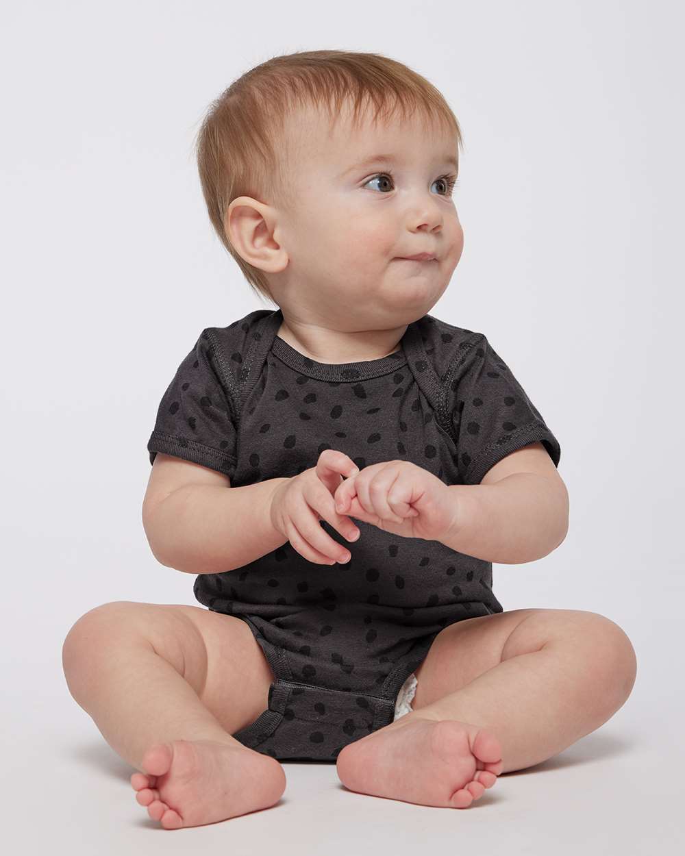 Infant Fine Jersey Bodysuit - OnModelFront - B33438491 - Slate Spot