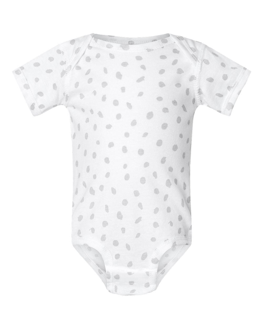 Infant Fine Jersey Bodysuit - Front - B33438351 - White Spot