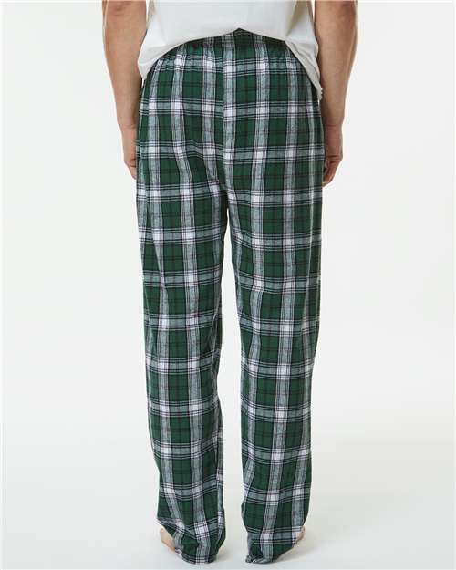 Men's Harley Flannel Pants - OnModelBack - B13203921 - Green/ White Plaid