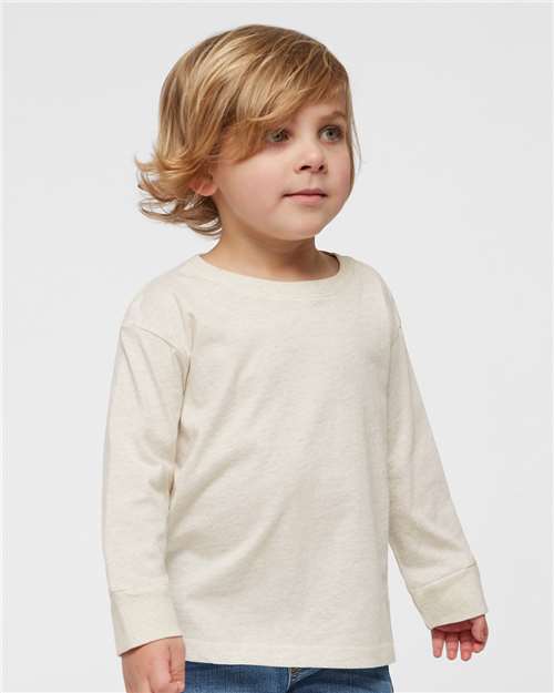 Toddler Fine Jersey Long Sleeve Tee - OnModelFront - B24638240 - Natural Heather