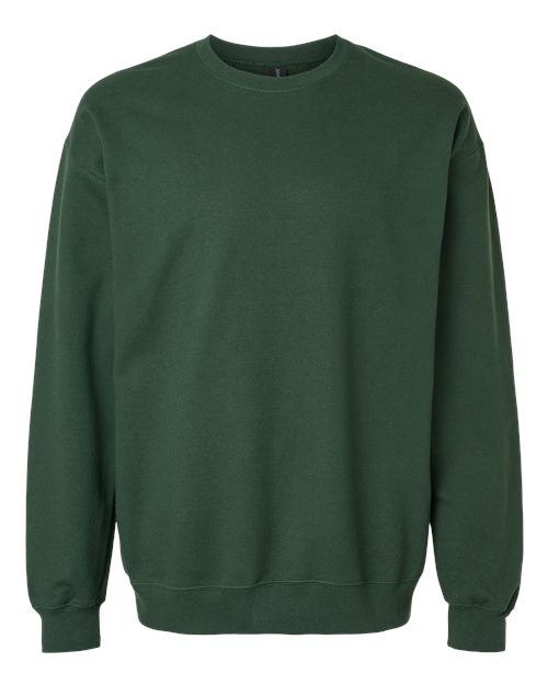 Unisex Softstyle® Midweight Crewneck Sweatshirt - Front - B24060542 - Forest Green