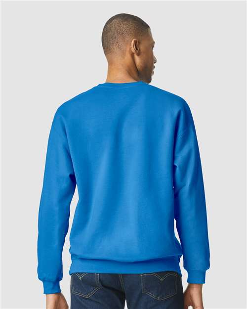 Unisex Softstyle® Midweight Crewneck Sweatshirt - OnModelBack - B24060642 - Royal