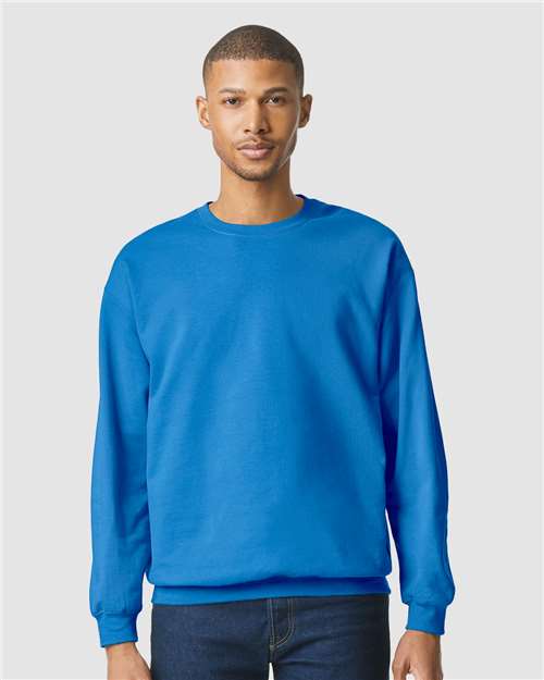 Unisex Softstyle® Midweight Crewneck Sweatshirt - OnModelFront - B24060642 - Royal