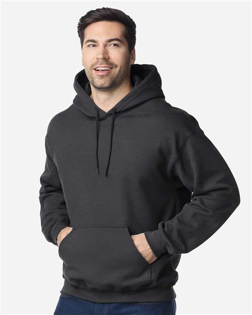 Unisex Heavy Blend™ Hooded Sweatshirt - OnModelFront - B22060443 - Fan Charcoal Heather