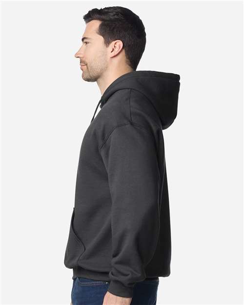 Unisex Heavy Blend™ Hooded Sweatshirt - OnModelSide - B22060443 - Fan Charcoal Heather