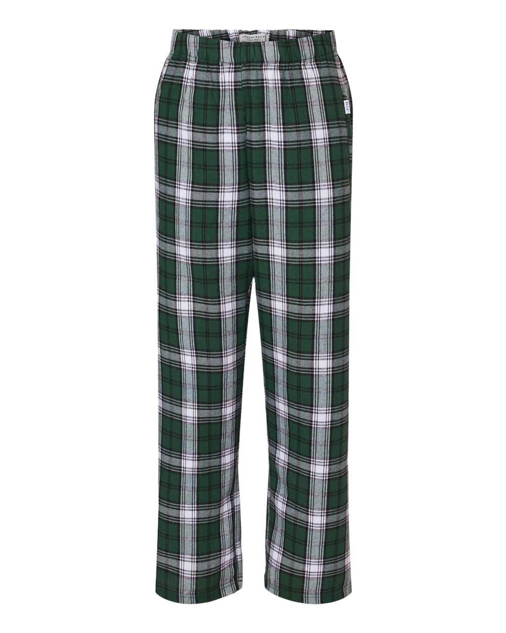Youth Flannel Pants - Front - B20603923 - Green/ White