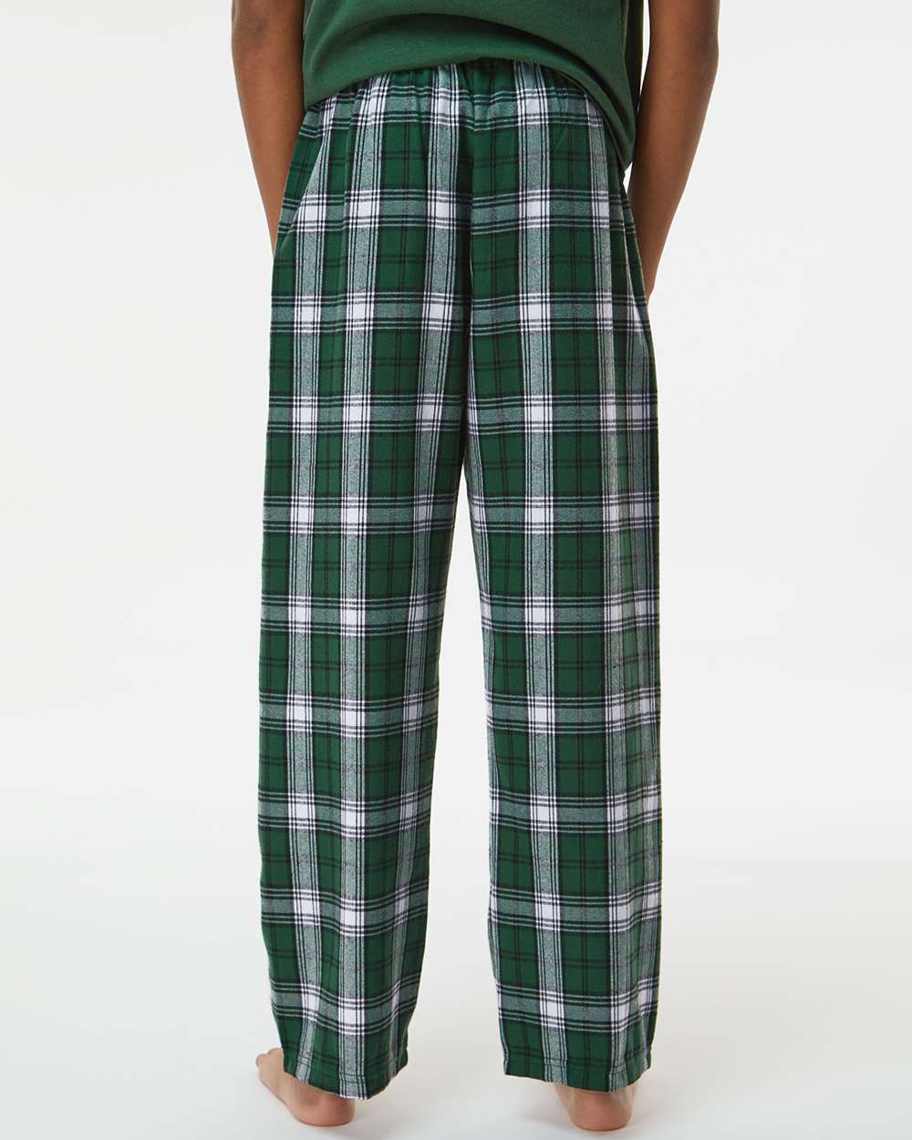 Youth Flannel Pants - OnModelBack - B20603923 - Green/ White