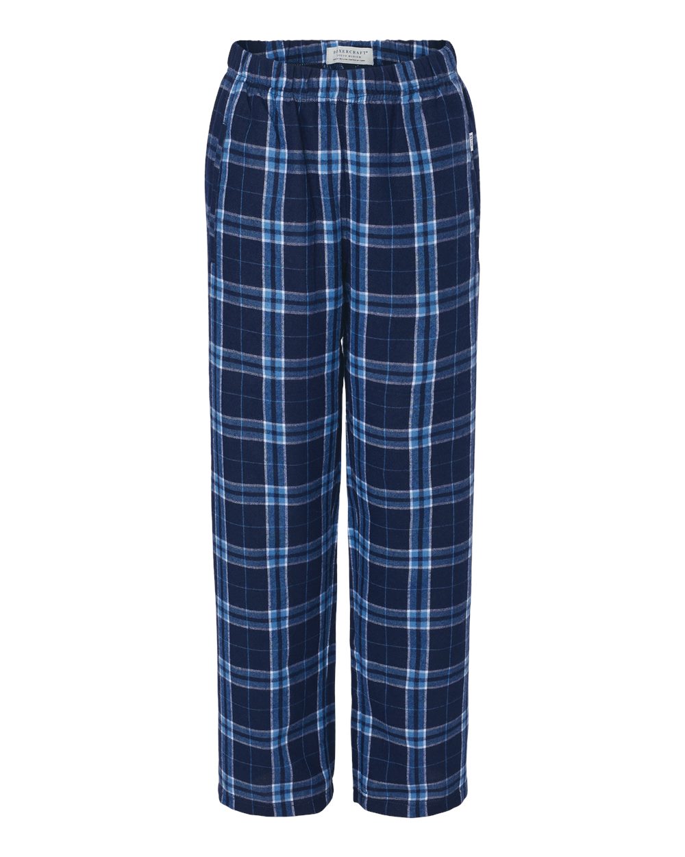 Youth Flannel Pants - Front - B20603133 - Navy/ Columbia