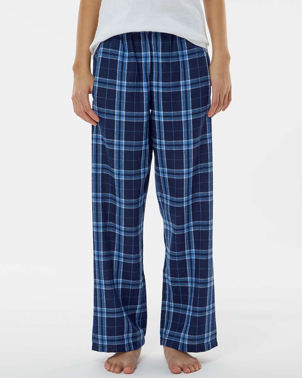Youth Flannel Pants - OnModelFront - B20603133 - Navy/ Columbia