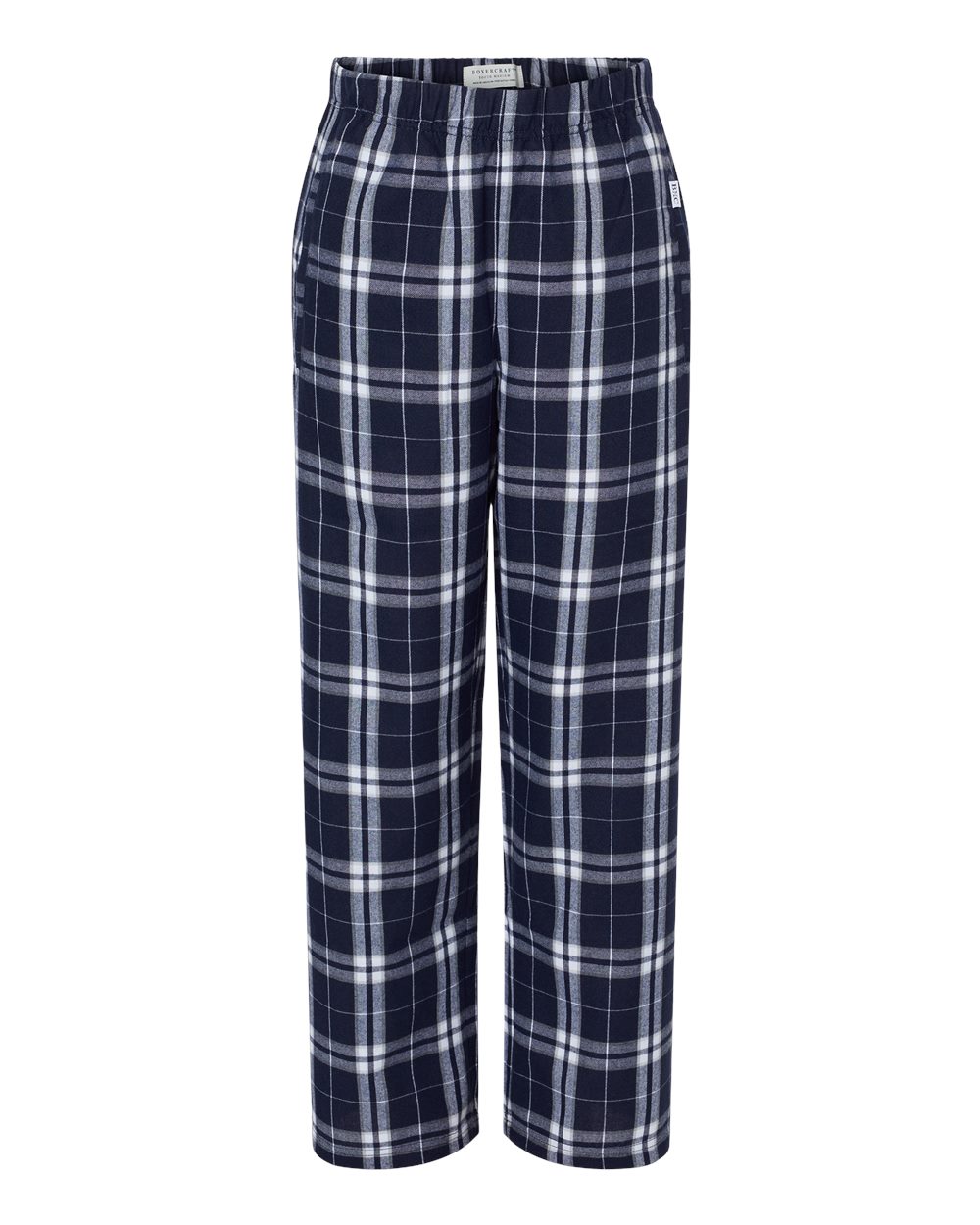 Youth Flannel Pants - Front - B20603653 - Navy/ Silver