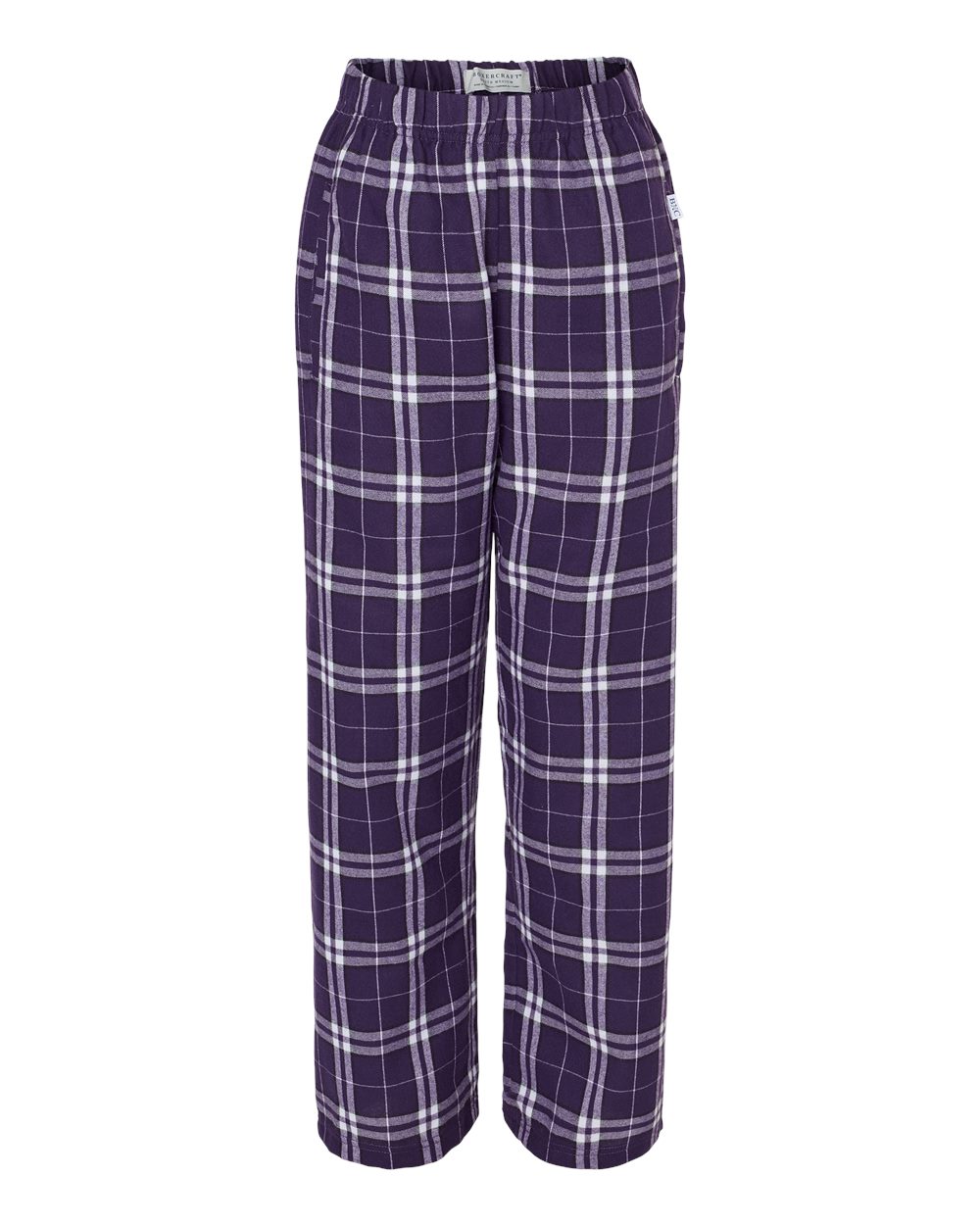 Youth Flannel Pants - Front - B20603153 - Purple/ White