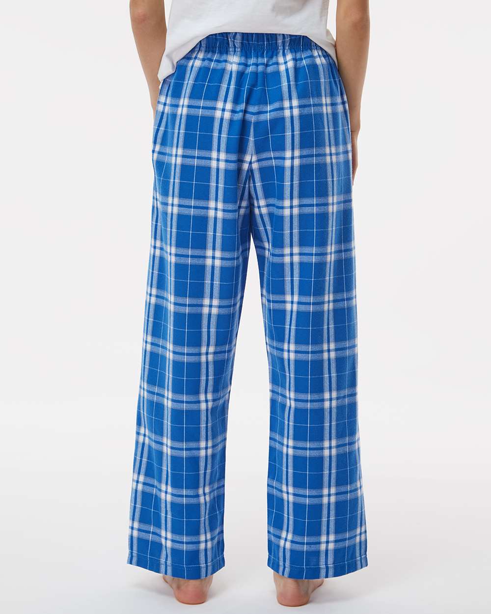 Youth Flannel Pants - OnModelBack - B20603213 - Royal/ Silver