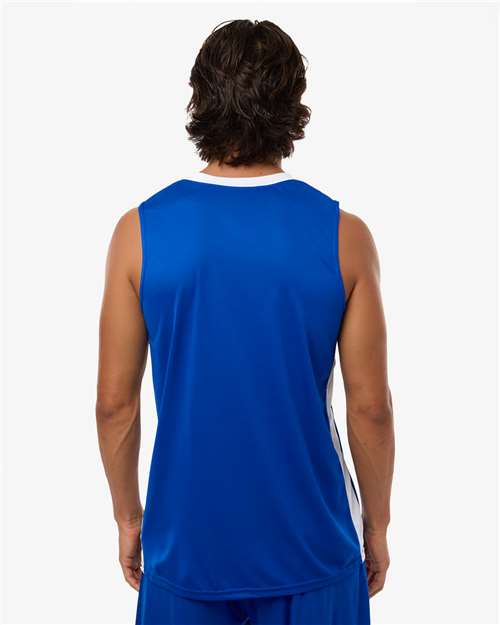 Men's Match-Up Basketball Jersey - OnModelBack - B31034753 - Royal/ White