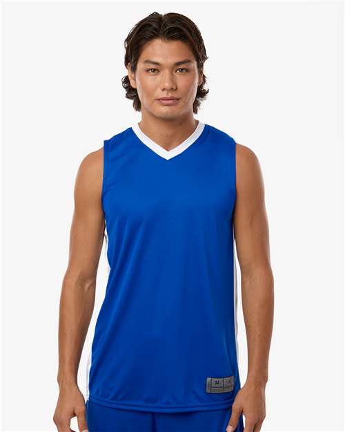 Men's Match-Up Basketball Jersey - OnModelFront - B31034753 - Royal/ White