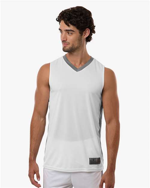 Men's Match-Up Basketball Jersey - OnModelFront - B31034003 - White/ Graphite