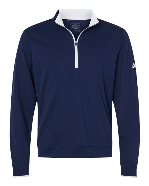 Men's Performance Lightweight Quarter-Zip Pullover - Front - B56553658 - Collegiate Navy/ White