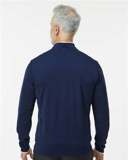 Men's Performance Lightweight Quarter-Zip Pullover - OnModelBack - B56553658 - Collegiate Navy/ White