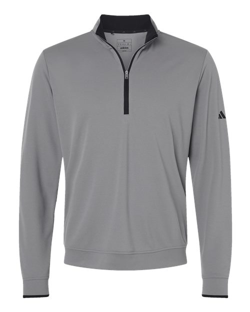 Men's Performance Lightweight Quarter-Zip Pullover - Front - B56553098 - Grey Three/ Black