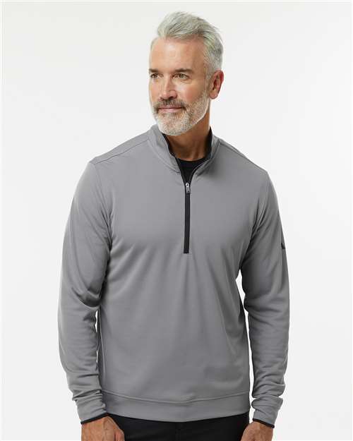 Men's Performance Lightweight Quarter-Zip Pullover - OnModelFront - B56553098 - Grey Three/ Black