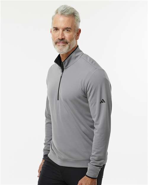 Men's Performance Lightweight Quarter-Zip Pullover - OnModelSide - B56553098 - Grey Three/ Black