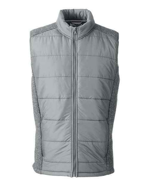 Men's Harbor Puffer Vest - Front - B15528133 - Graphite/ Graphite Heather