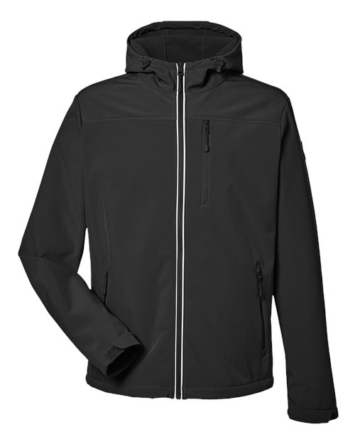 Men's Wavestorm Hooded Soft Shell Jacket - Front - B17328503 - Black