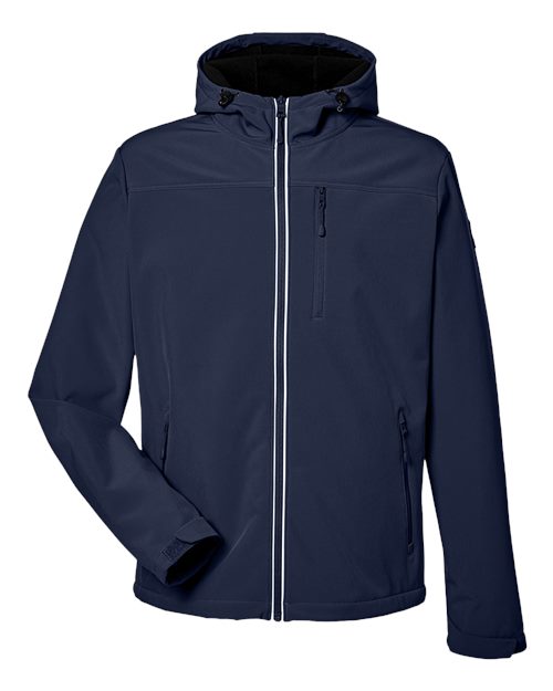 Men's Wavestorm Hooded Soft Shell Jacket - Front - B17328653 - Navy