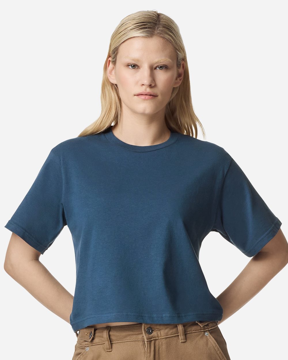 Women's Fine Jersey Boxy Tee - styleImage