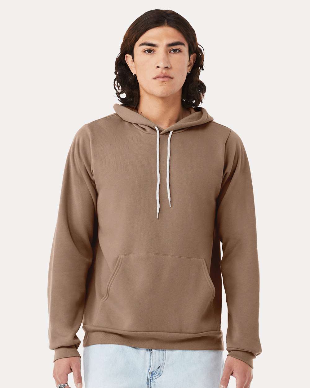Sponge Fleece Hoodie - OnModelFront - B86306822 - Vintage Brown