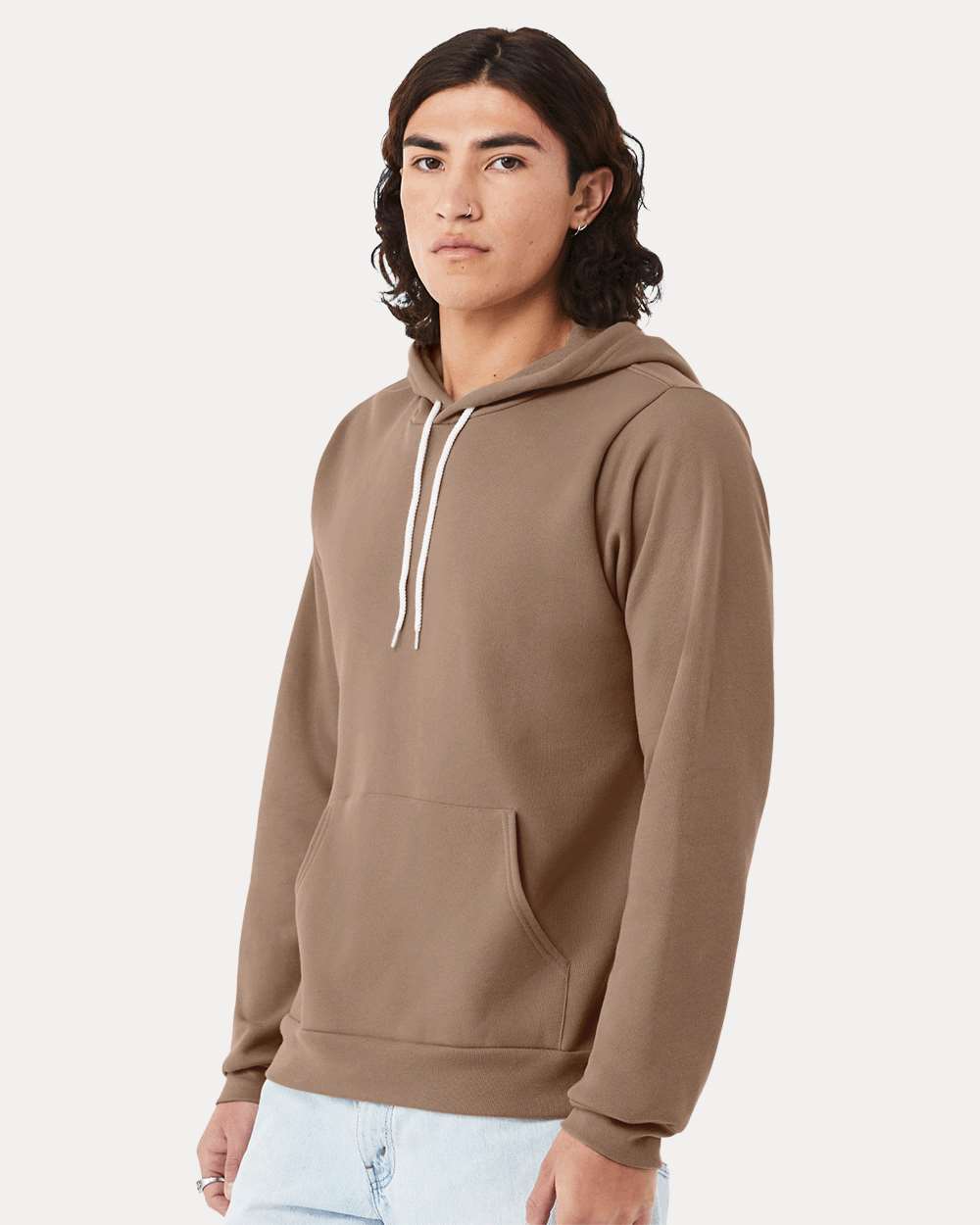 Sponge Fleece Hoodie - OnModelSide - B86306822 - Vintage Brown
