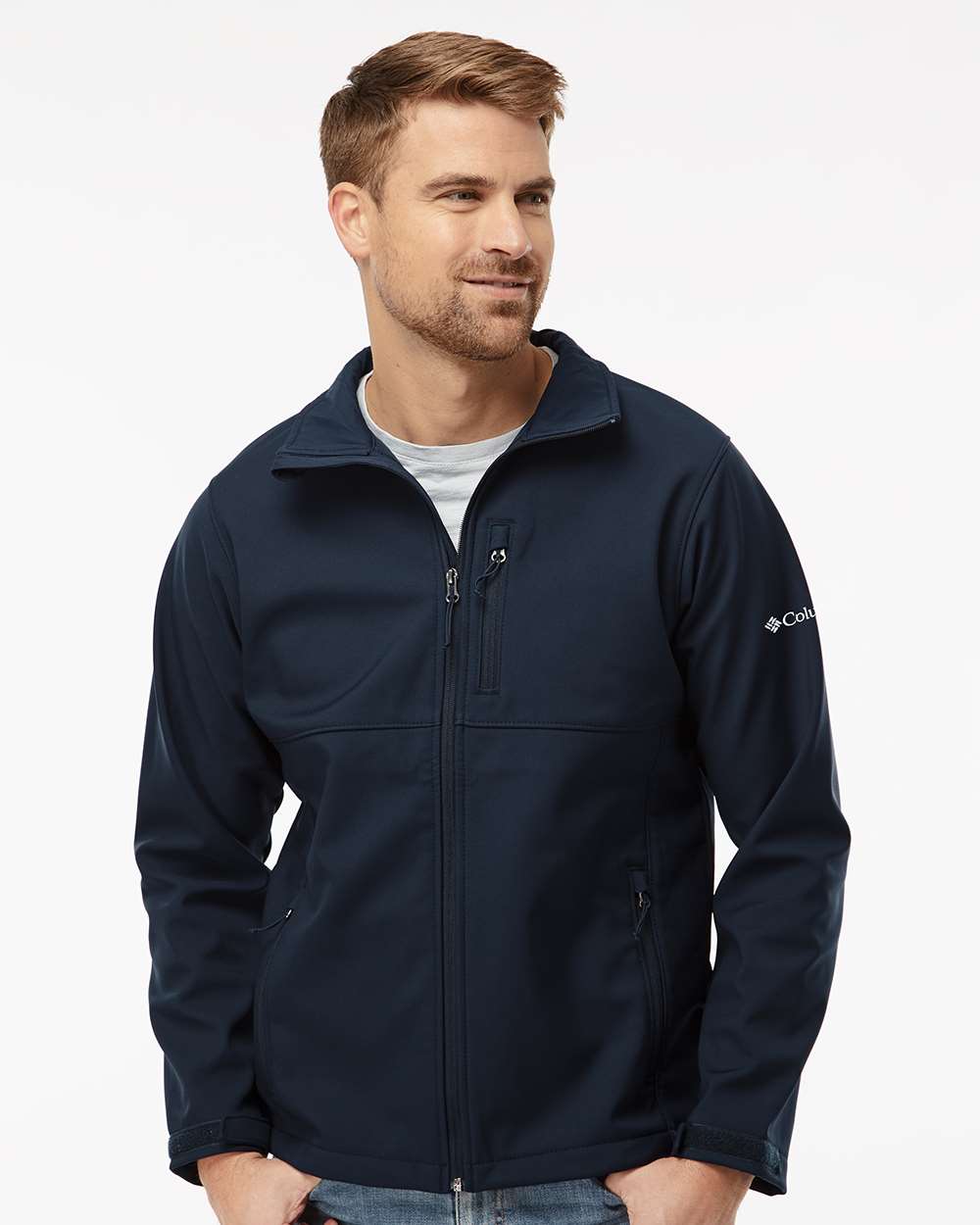 Ascender™ Soft Shell Jacket - OnModelFront - B09224653 - Collegiate Navy