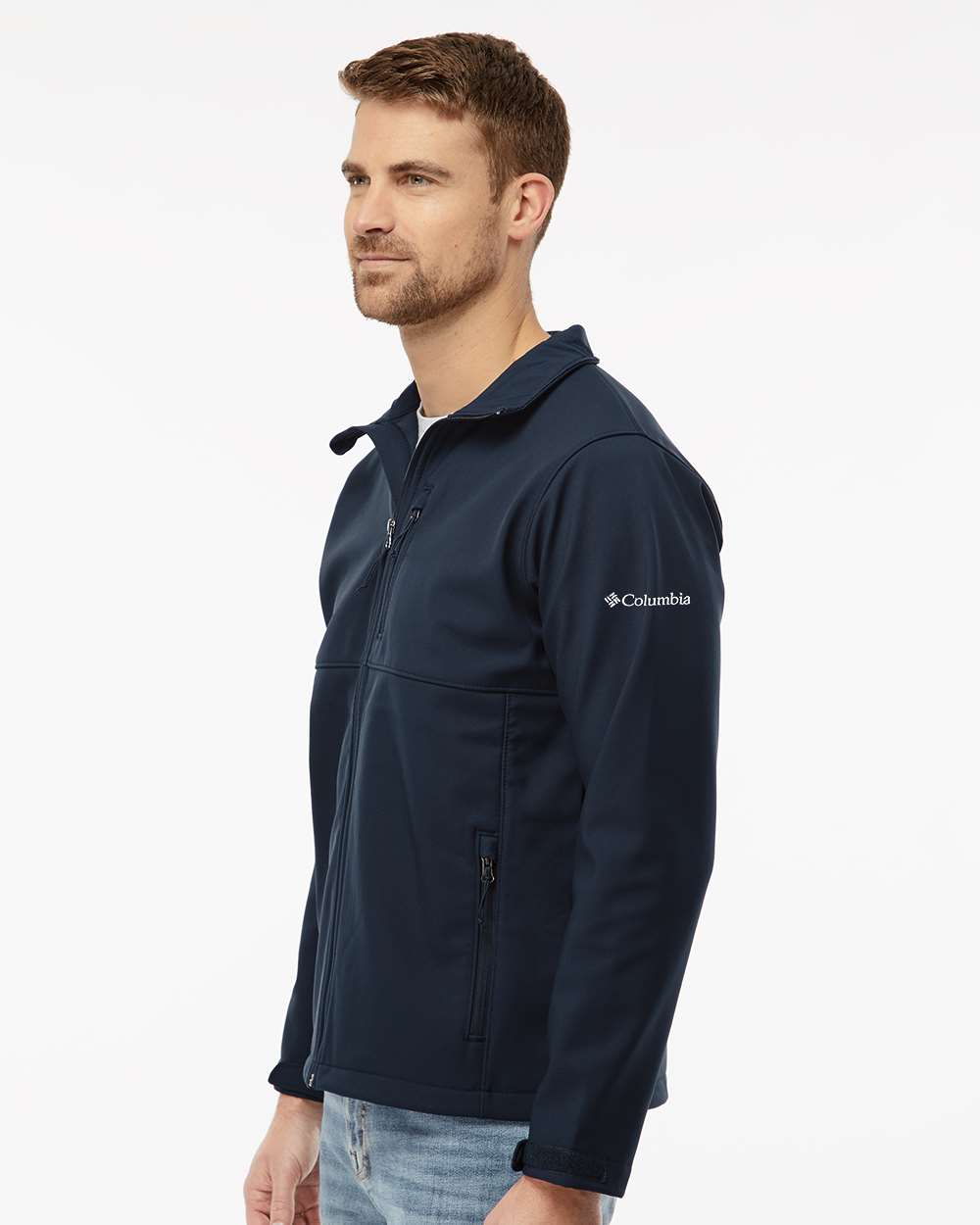 Ascender™ Soft Shell Jacket - OnModelSide - B09224653 - Collegiate Navy