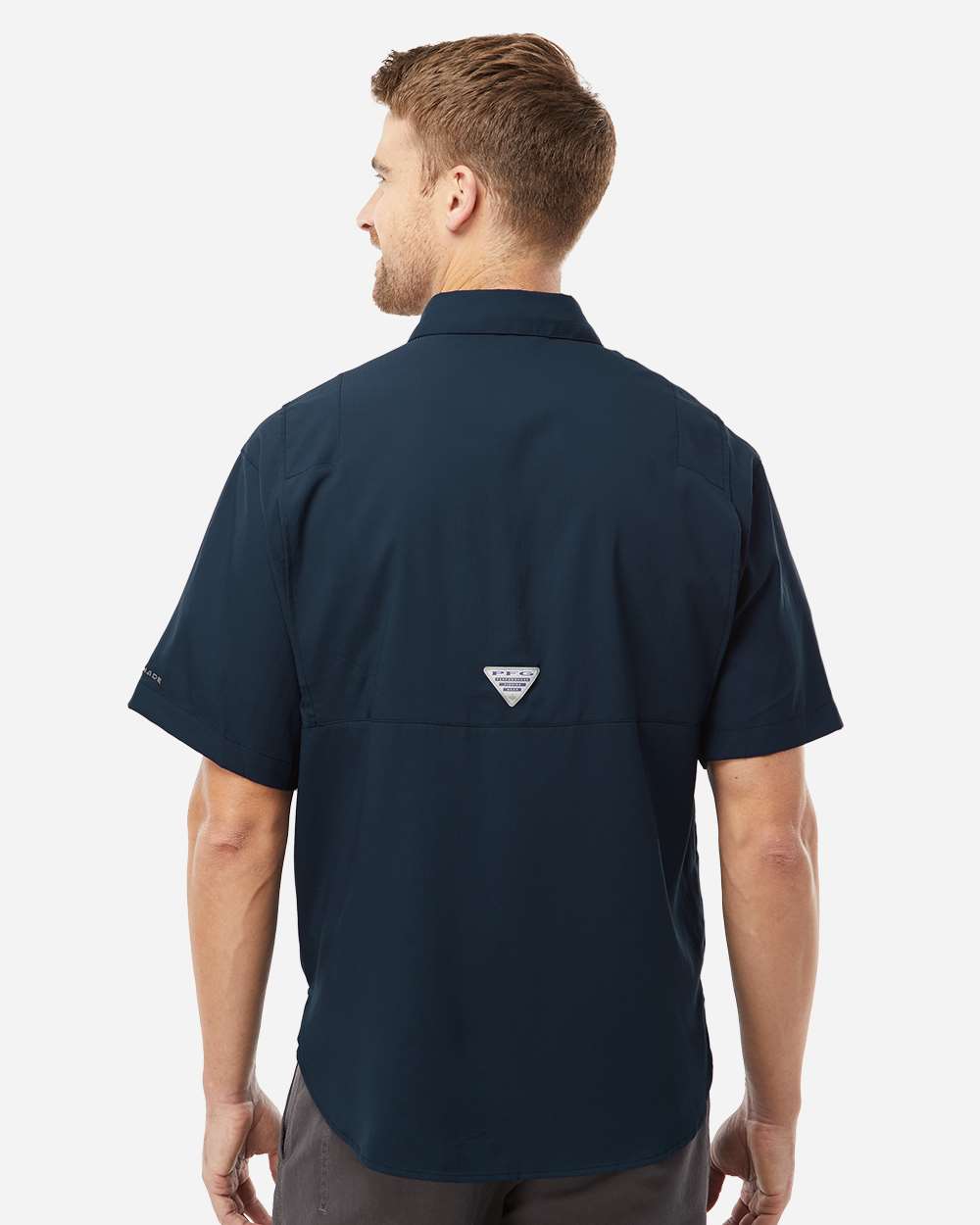 PFG Tamiami™ II Short Sleeve Shirt - OnModelBack - B14324653 - Collegiate Navy