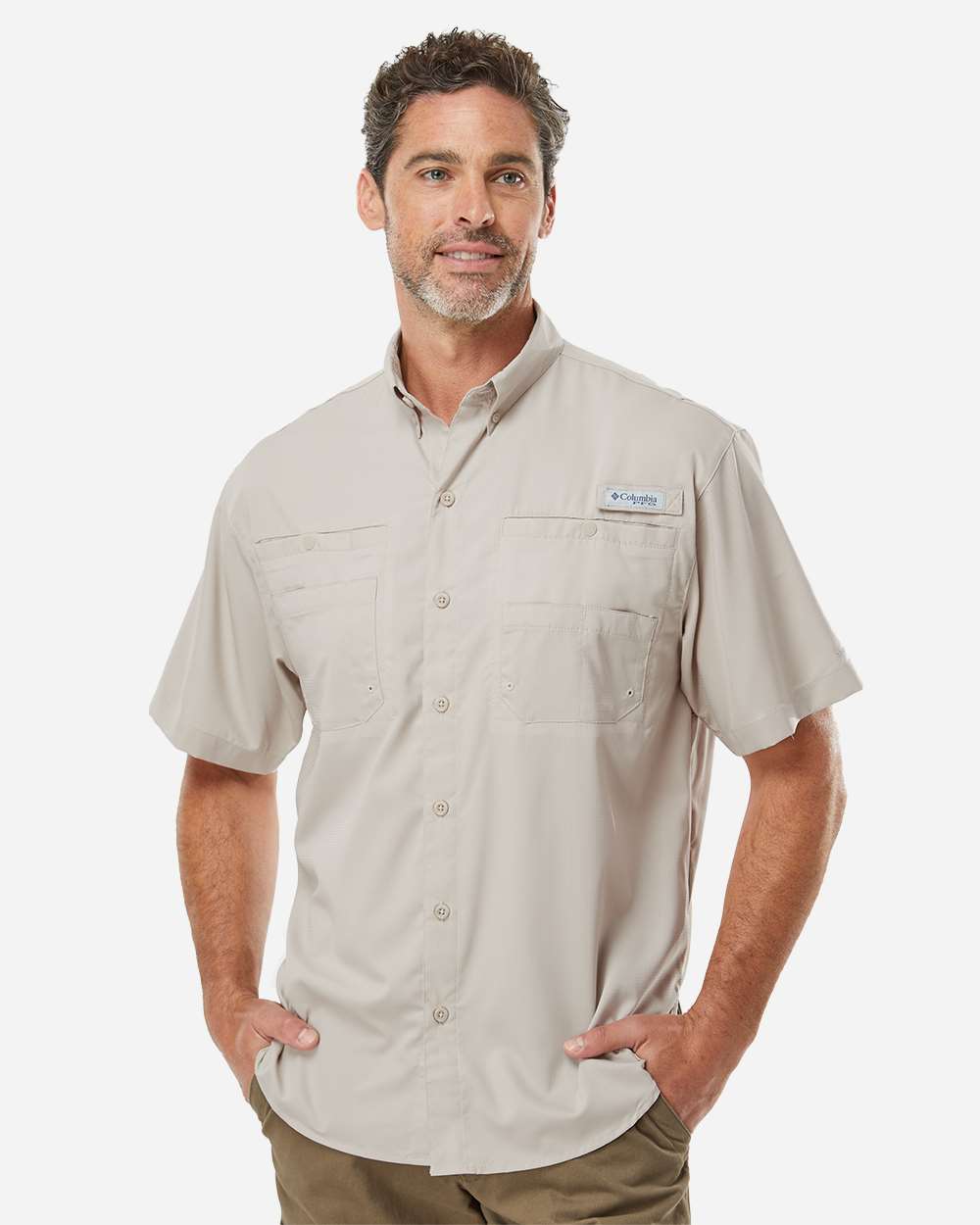 PFG Tamiami™ II Short Sleeve Shirt - OnModelFront - B14324243 - Fossil