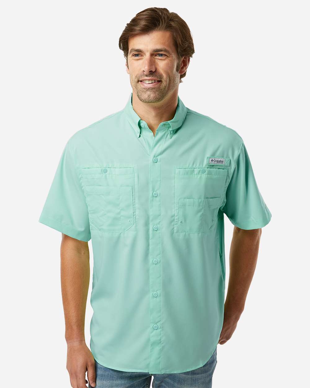 PFG Tamiami™ II Short Sleeve Shirt - OnModelFront - B14324173 - Gulf Stream