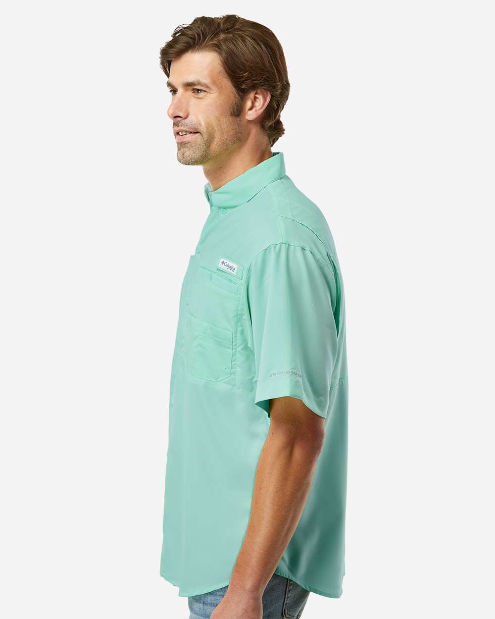 PFG Tamiami™ II Short Sleeve Shirt - OnModelSide - B14324173 - Gulf Stream