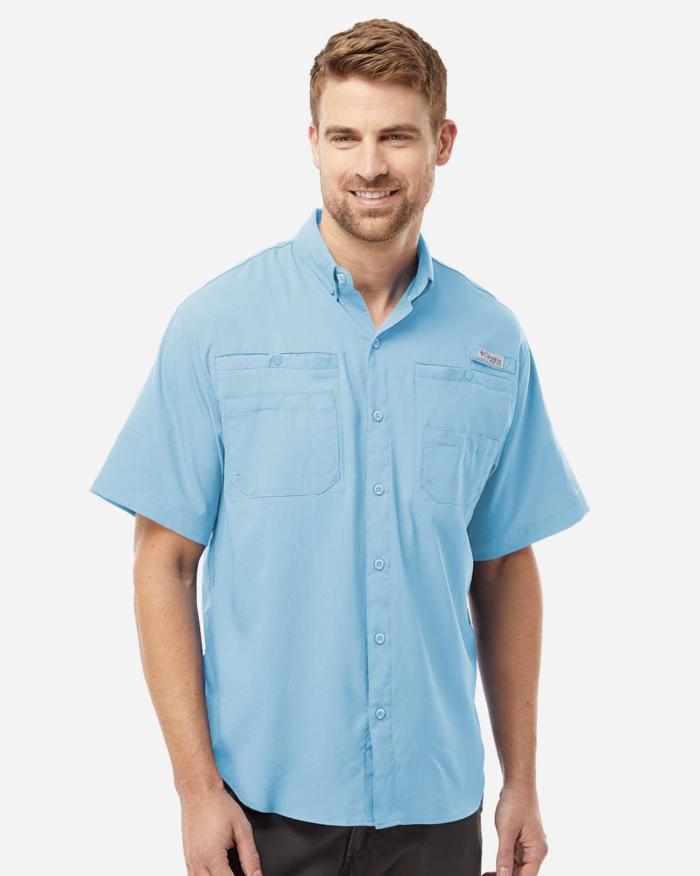 PFG Tamiami™ II Short Sleeve Shirt - OnModelFront - B14324253 - Sail